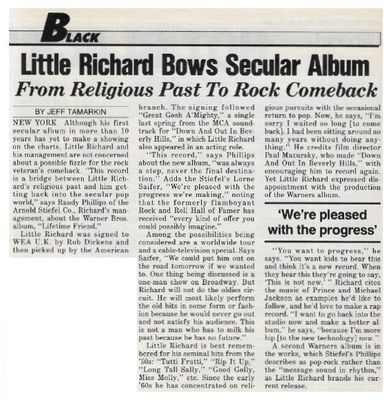 Little Richard / Little Richard Bows Secular Album / 1987