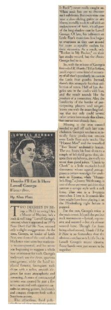 George, Lowell / Thanks I&#39;ll Eat it Here / 1979