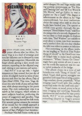 Vega, Suzanne / 99.9 F° / 1992