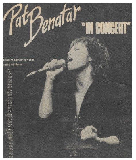 Benatar, Pat / In Concert-Weekend of December 11