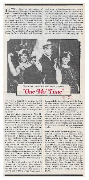 Original Cast / One Mo&#39; Time / 1980
