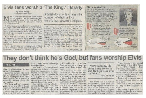 Presley, Elvis / Elvis Fans Worship &#39;The King&#39;, Literally / 1994