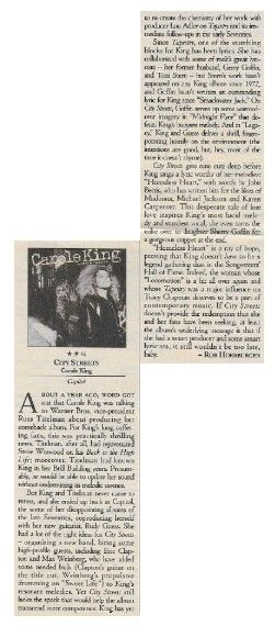 King, Carole / City Streets / 1989