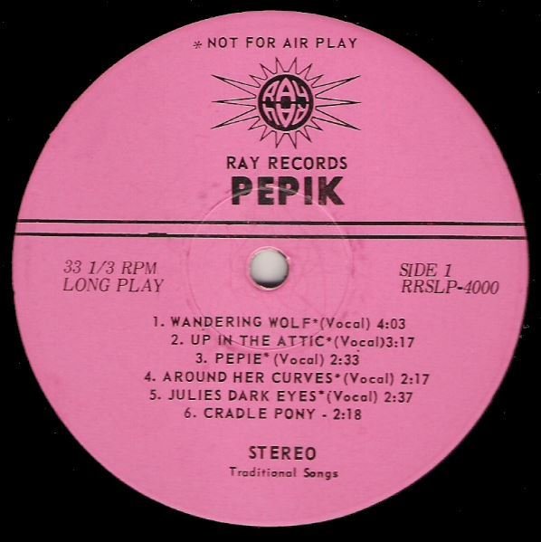 Pepik, Spinavy / Czech Party Time / Ray Records RRSLP-4000 | Twelve Inch Vinyl Album