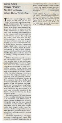 King, Carole / Pearls / 1980