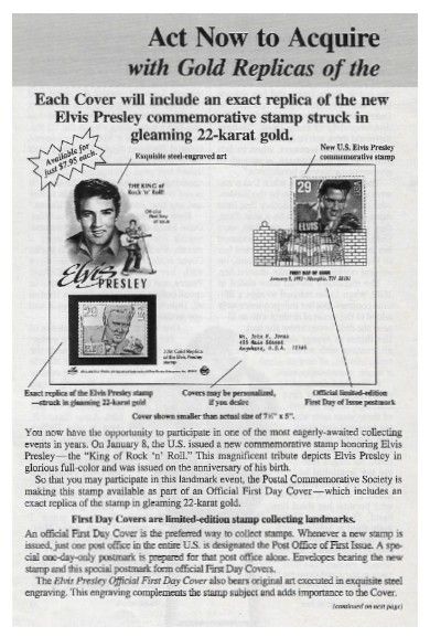Presley, Elvis / U.S. First Day Covers / 1993