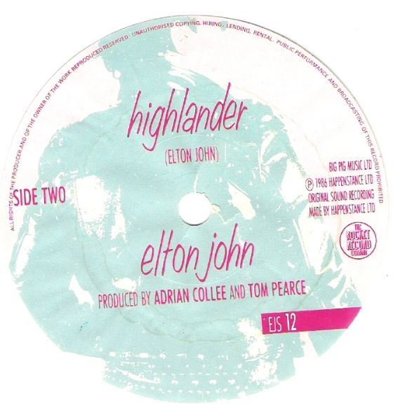 John, Elton / Heartache All Over the World / Rocket EJS-12 | Extra Label (1986)