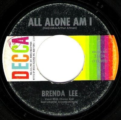 Lee, Brenda / All Alone Am I / Decca 31424 | Seven Inch Vinyl Single (1962)