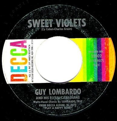 Lombardo, Guy / Sweet Violets / Decca 25602 | Seven Inch Vinyl Single (1963)