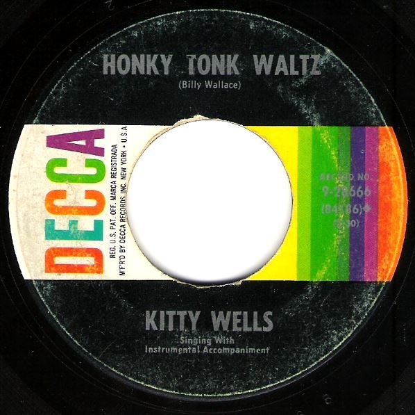 Wells, Kitty / Honky Tonk Waltz / Decca 9-28666 | Seven Inch Vinyl Single (1953)