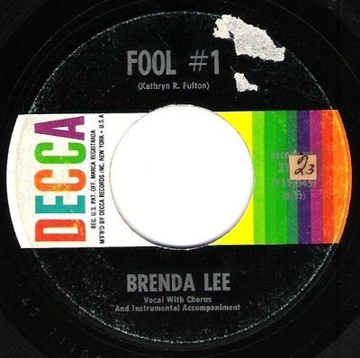 Lee, Brenda / Fool #1 / Decca 31309 / Seven Inch Vinyl Single (1961)