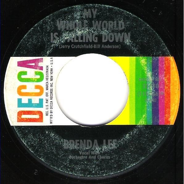 Lee, Brenda / My Whole World is Falling Down / Decca 31510 | Seven Inch Vinyl Single (1963)