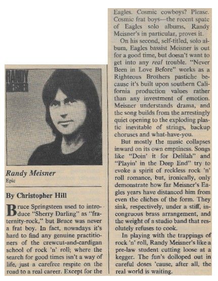 Meisner, Randy / Randy Meisner / 1982