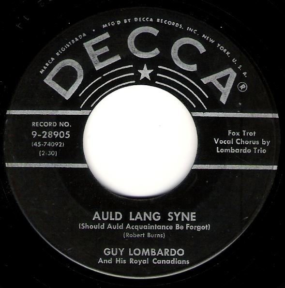 Lombardo, Guy / Auld Lang Syne / Decca 9-28905 | Seven Inch Vinyl Single (1953)