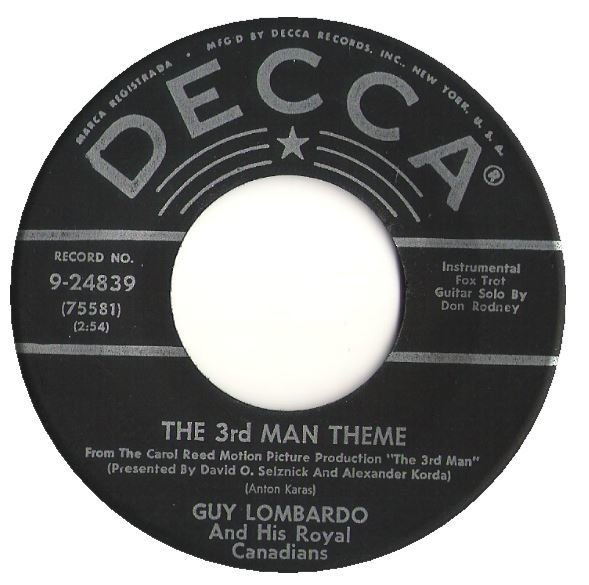 Lombardo, Guy / The 3rd Man Theme / Decca 9-24839 | Seven Inch Vinyl Single (1950)