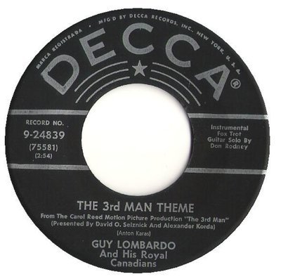 Lombardo, Guy / The 3rd Man Theme / Decca 9-24839 | Seven Inch Vinyl Single (1950)