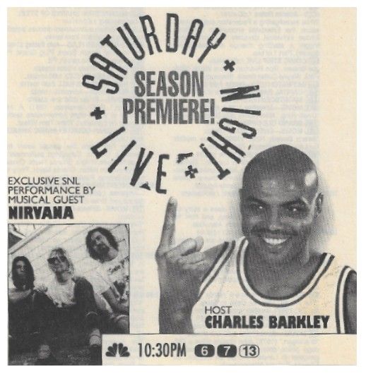 Nirvana / Saturday Night Live Season Premiere!-with Charles Barkley / 1993