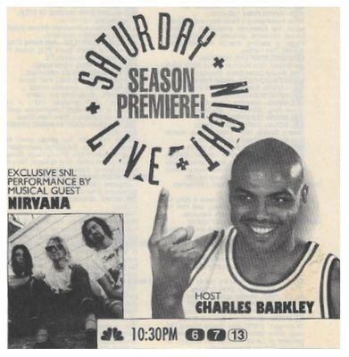 Nirvana / Saturday Night Live Season Premiere!-with Charles Barkley / 1993