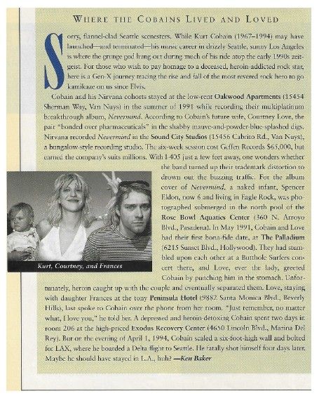 Nirvana / Where the Cobains Lived and Loved / 1997