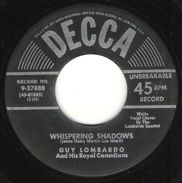 Lombardo, Guy / Whispering Shadows / Decca 9-27888 | Seven Inch Vinyl Single (1951)