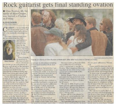 Buxton, Glen / Rock Guitarist Gets Final Standing Ovation / 1997
