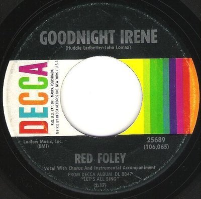 Foley, Red / Goodnight Irene / Decca 25689 | Seven Inch Vinyl Single (1965)