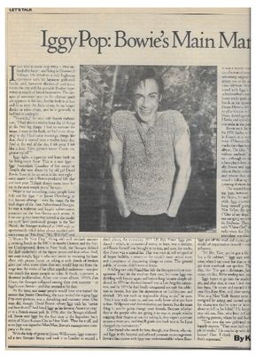 Pop, Iggy / Iggy Pop: Bowie's Main Man / 1984