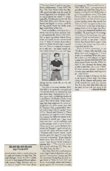 Pop, Iggy / Blah-Blah-Blah / 1986