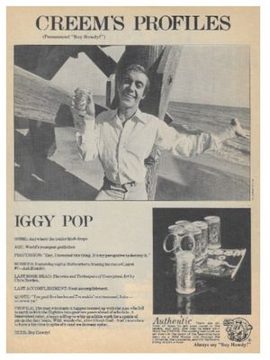 Pop, Iggy / Creem's Profiles-Boy Howdy! / 1978