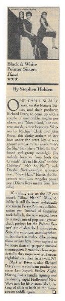 Pointer Sisters / Black + White / 1981