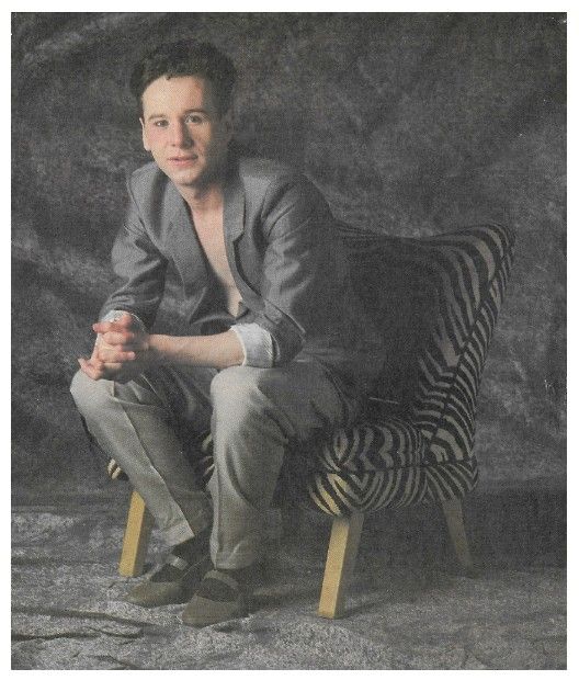 Simple Minds / Jim Kerr Sitting in Zebra Print Chair / 1984