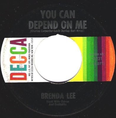 Lee, Brenda / You Can Depend On Me / Decca 31231 | Seven Inch Vinyl Single (1961)