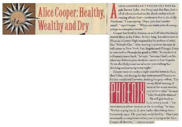Cooper, Alice / Alice Cooper: Healthy, Wealthy and Dry / 1989