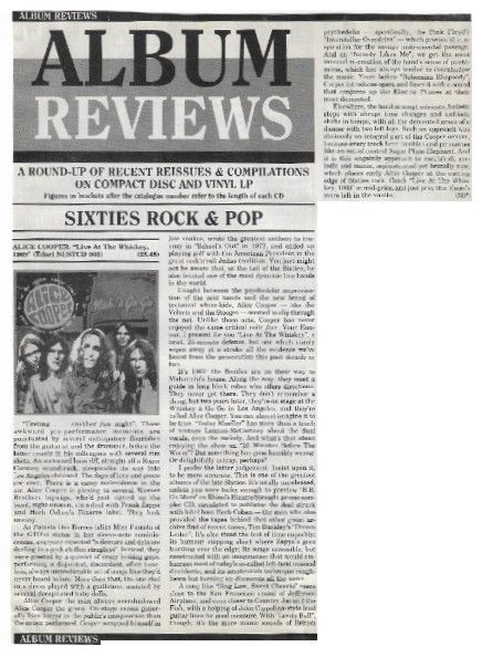 Cooper, Alice / Live at the Whiskey, 1969