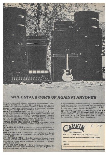 Carvin / We&#39;ll Stack Our&#39;s Up Against Anyone&#39;s / 1977