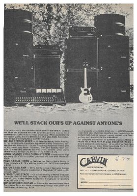 Carvin / We&#39;ll Stack Our&#39;s Up Against Anyone&#39;s / 1977