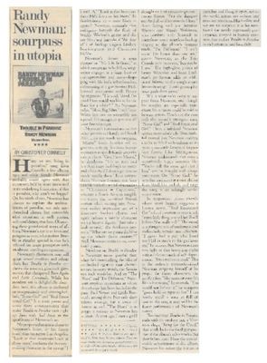 Newman, Randy / Trouble in Paradise / 1983