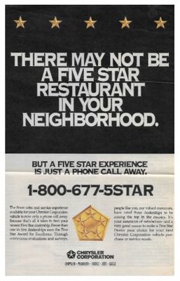 Chrysler / Five Star Experience / 1995