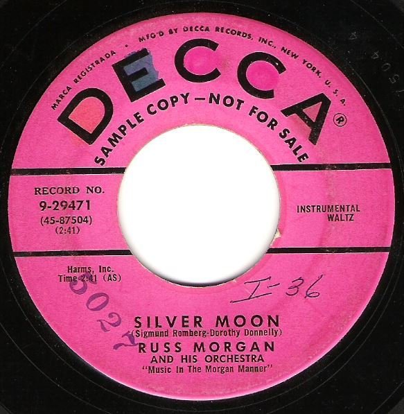 Morgan, Russ / Silver Moon / Decca 9-29471 / Promo | Seven Inch Vinyl Single (1951)
