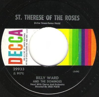Ward, Billy (+ The Dominoes) / St. Therese of the Roses / Decca 29933 | Seven Inch Vinyl Single (1956)