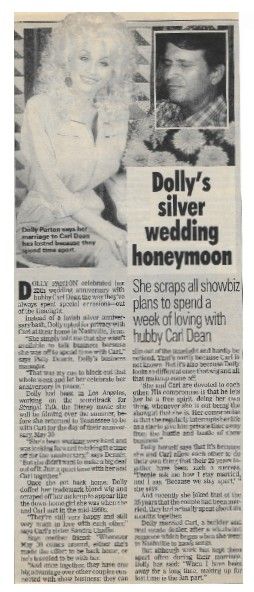 Parton, Dolly / Dolly&#39;s Silver Wedding Honeymoon / 1991