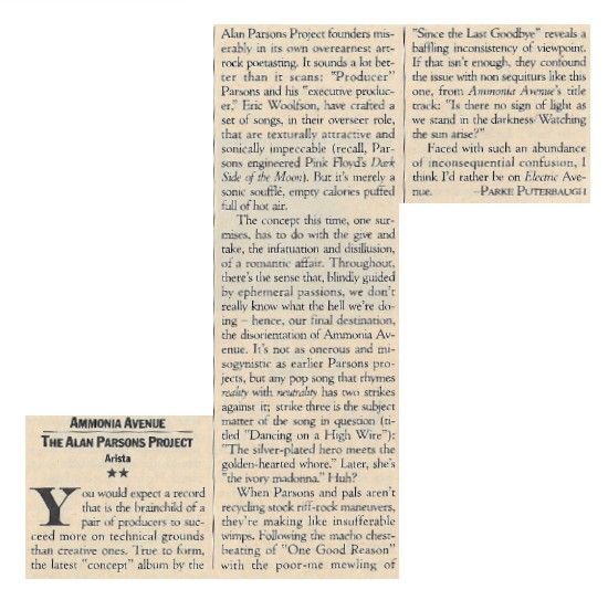 Parsons, Alan (Project) / Ammonia Avenue / 1984