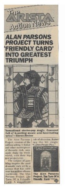 Parsons, Alan (Project) / The Turn of a Friendly Card / 1981