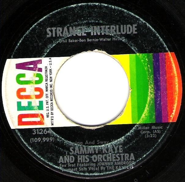Kaye, Sammy / Strange Interlude / Decca 31264 | Seven Inch Vinyl Single (1961)