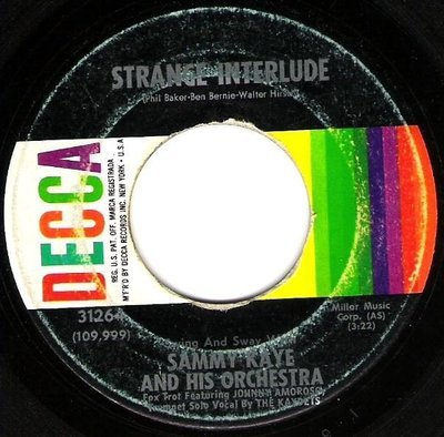 Kaye, Sammy / Strange Interlude / Decca 31264 | Seven Inch Vinyl Single (1961)