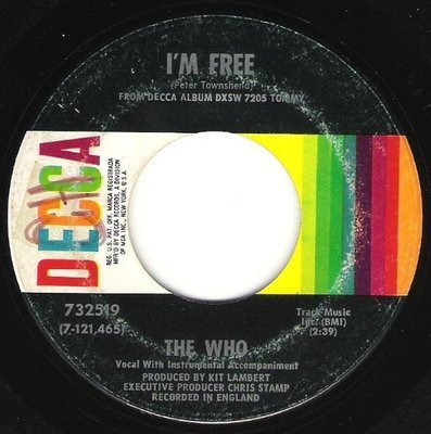 Who, The / I&#39;m Free / Decca 732519 | Seven Inch Vinyl Single (1969)