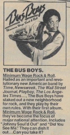 Bus Boys, The / Minimum Wage Rock &amp; Roll / 1980