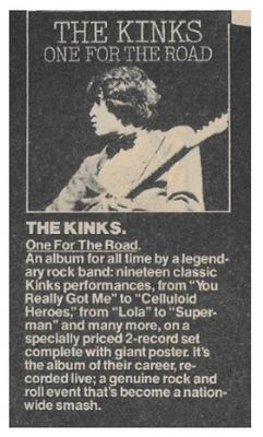 Kinks, The / One For the Road / 1980