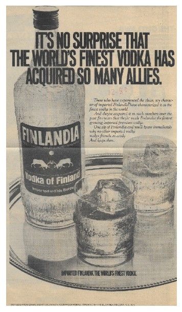 Finlandia / Vodka of Finland / 1980
