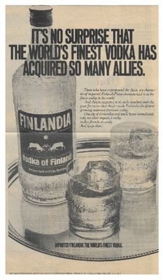 Finlandia / Vodka of Finland / 1980
